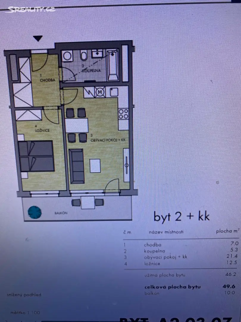 Pronájem bytu 2+kk 50 m², Lehovecká, Praha 9 - Hloubětín