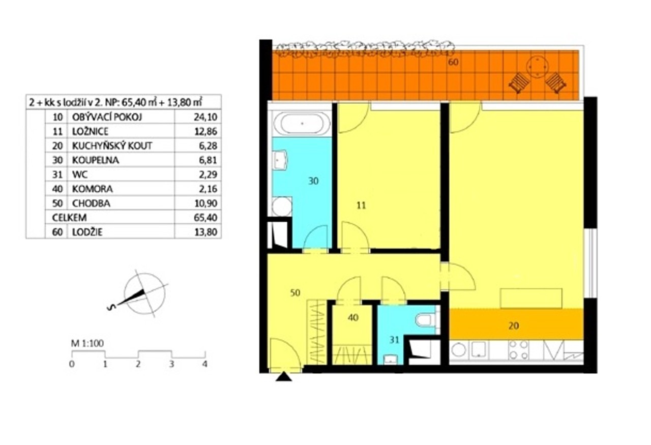 Pronájem bytu 2+kk 80 m², Otopašská, Praha 5 - Jinonice