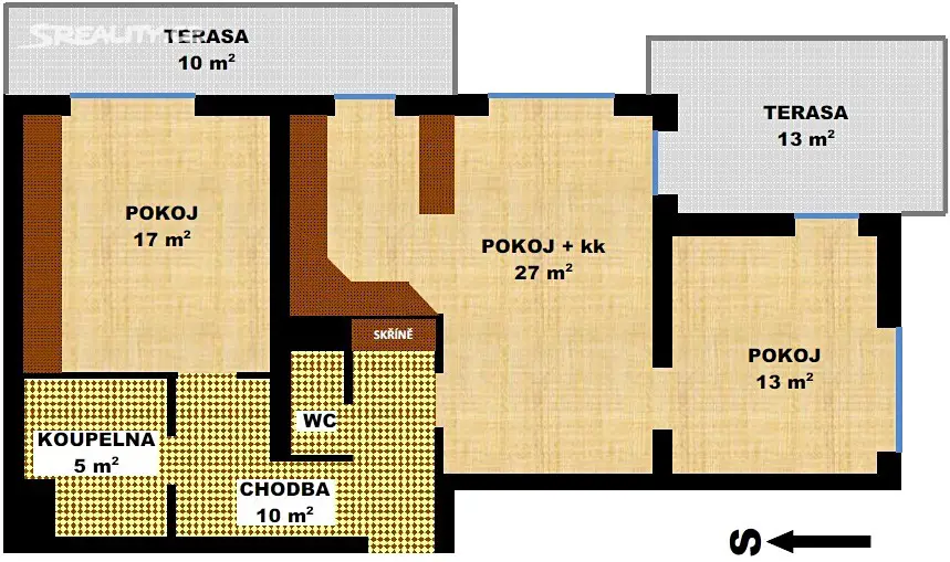 Pronájem bytu 3+kk 97 m², Dubová, Pardubice - Svítkov