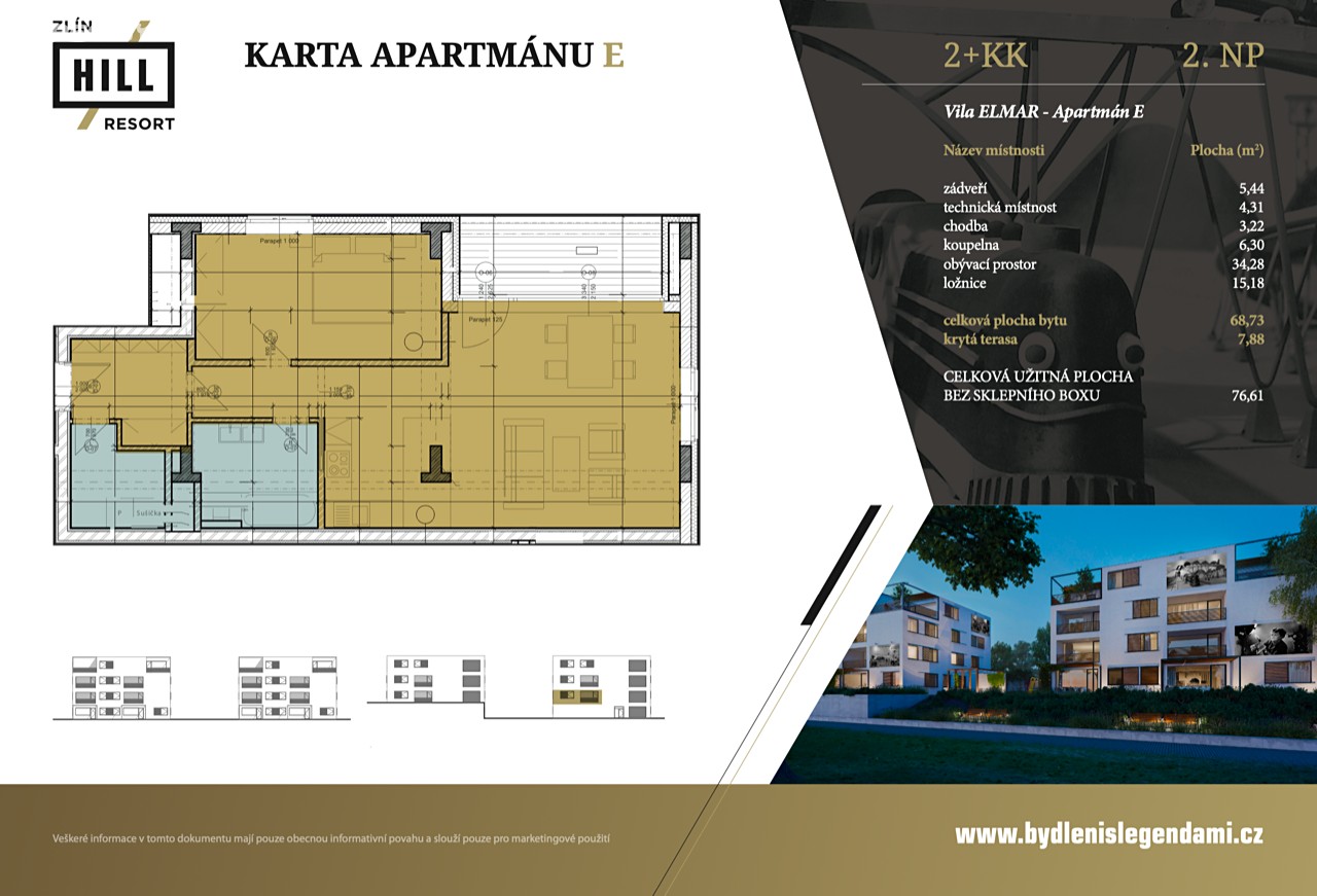 Prodej bytu 2+kk 80 m², Filmová, Zlín - Kudlov