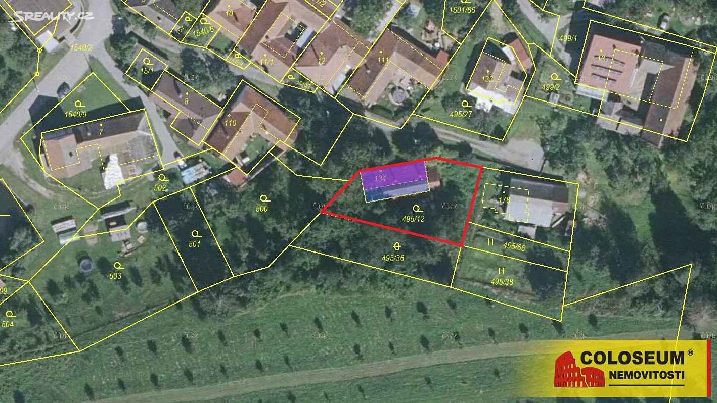 Prodej  stavebního pozemku 159 m², Uhřice, okres Blansko