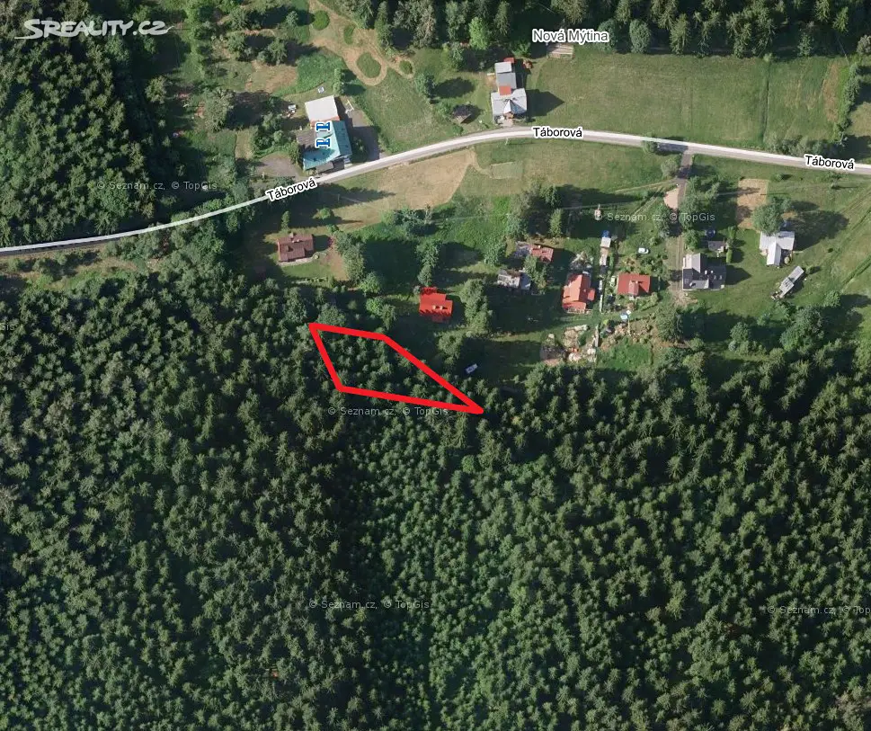 Prodej  lesa 748 m², Nová Ves nad Nisou, okres Jablonec nad Nisou