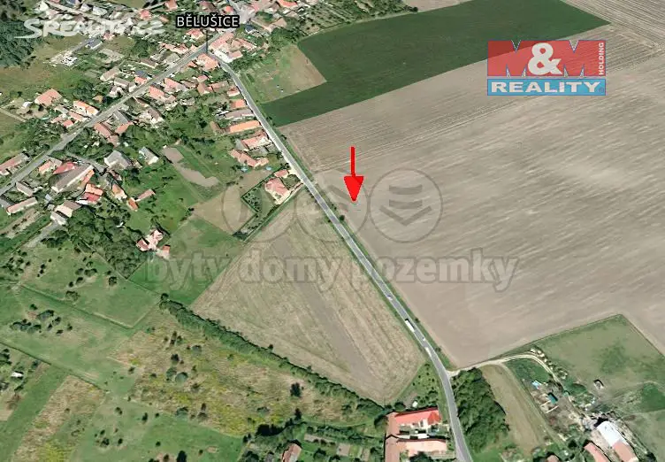 Prodej  stavebního pozemku 2 765 m², Bělušice, okres Kolín