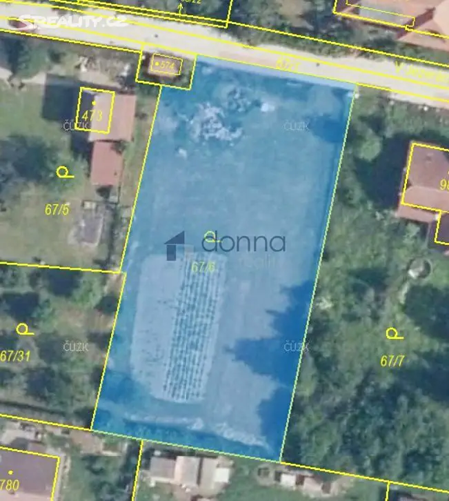 Prodej  stavebního pozemku 1 816 m², V Jezerách, Dolní Břežany - Lhota