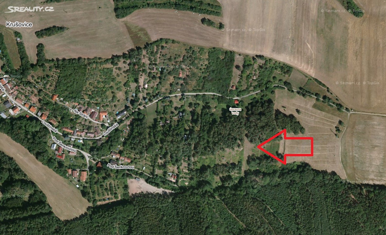 Prodej  lesa 2 756 m², Krušovice, okres Rakovník