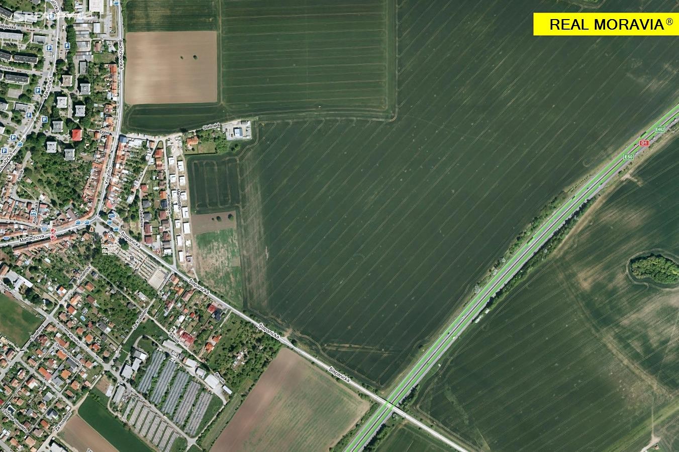 Prodej  stavebního pozemku 32 054 m², Šlapanice, okres Brno-venkov