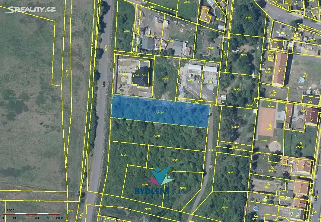 Prodej  stavebního pozemku 1 761 m², Srbice, okres Teplice
