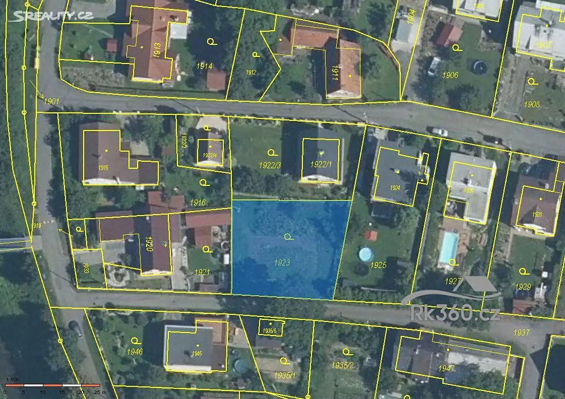 Prodej  stavebního pozemku 742 m², Kunín, okres Nový Jičín