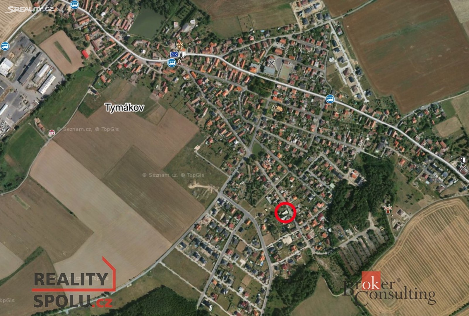Prodej  stavebního pozemku 1 235 m², Tymákov, okres Plzeň-město