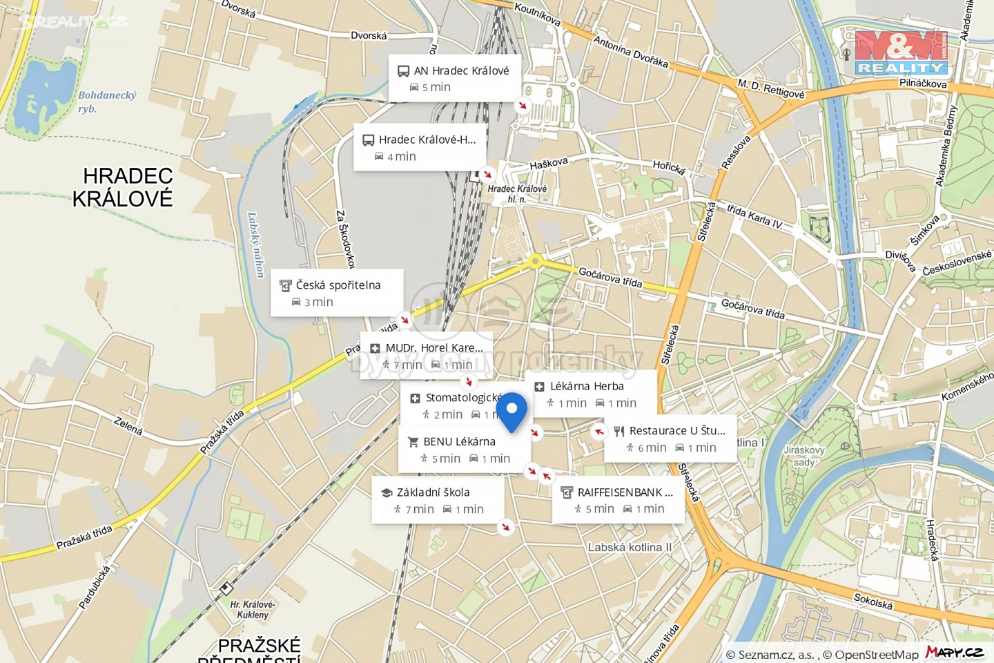 Pronájem  rodinného domu 180 m², pozemek 269 m², Hradec Králové - Pražské Předměstí, okres Hradec Králové