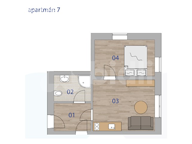 Prodej bytu 2+kk 33 m², Václavov u Bruntálu - Horní Václavov, okres Bruntál