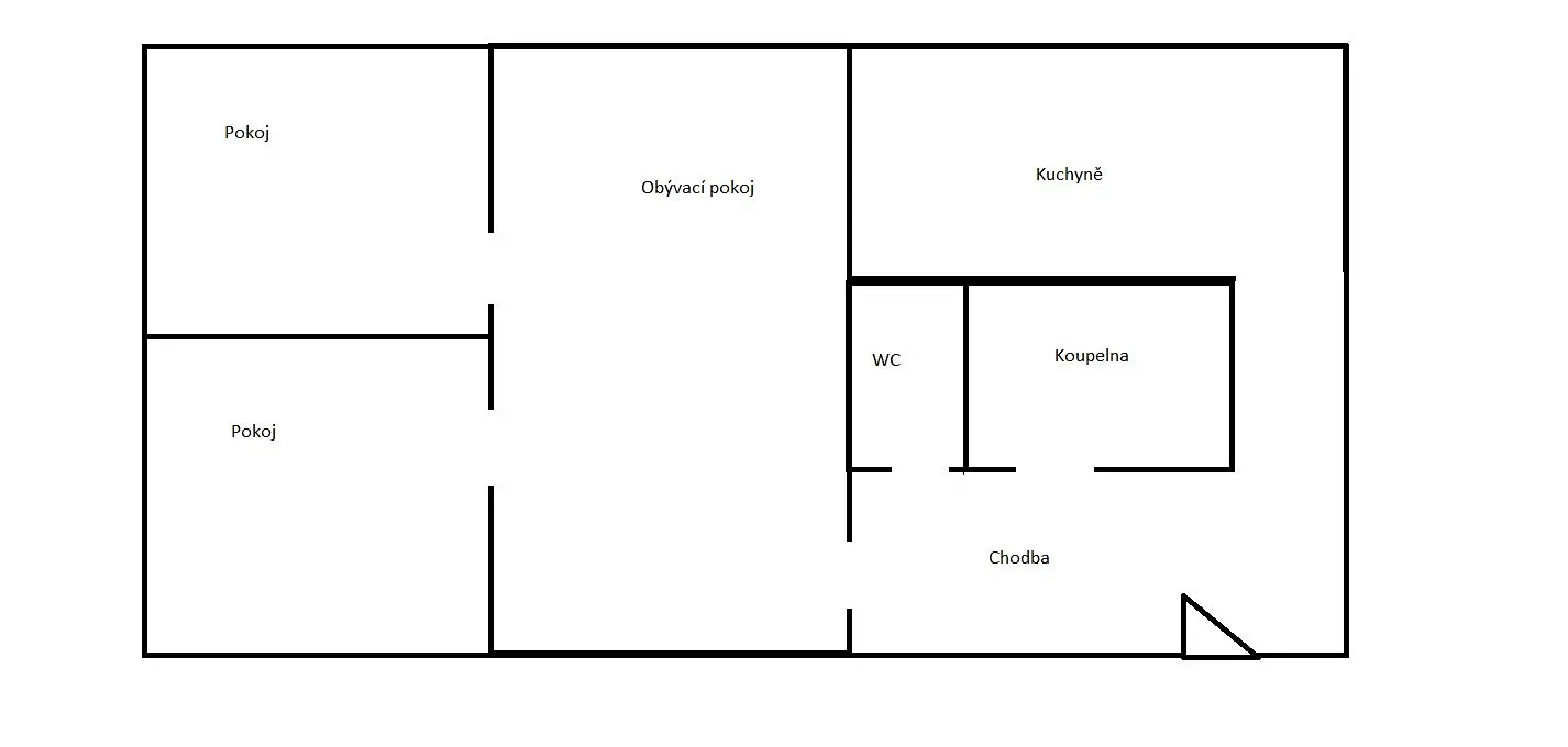 Prodej bytu 3+1 65 m², Hlavní, Otrokovice - Kvítkovice