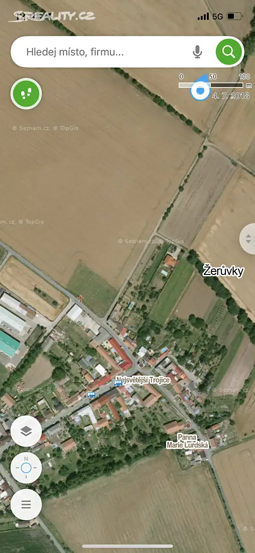 Prodej  stavebního pozemku 798 m², Bystročice - Žerůvky, okres Olomouc