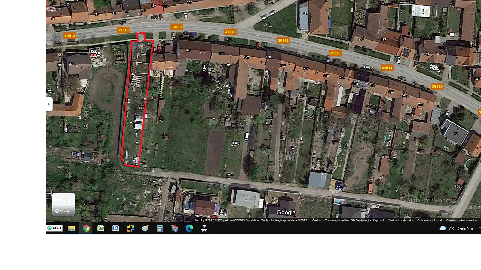 Prodej  stavebního pozemku 978 m², Syrovice, okres Brno-venkov