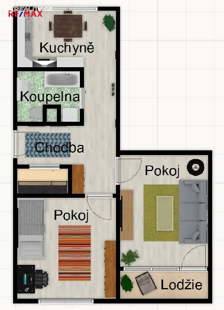Prodej bytu 2+1 59 m², Jiráskova, Chomutov