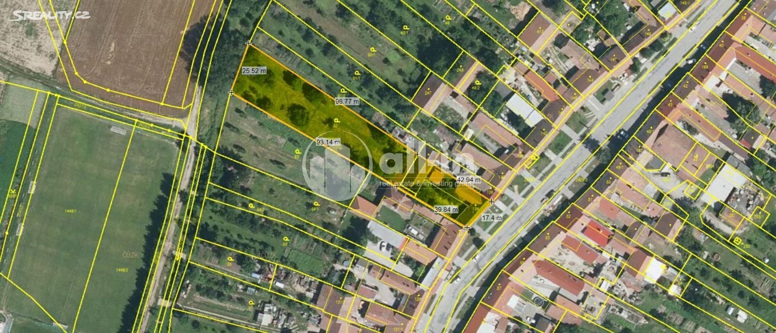 Prodej  stavebního pozemku 2 971 m², Němčany, okres Vyškov