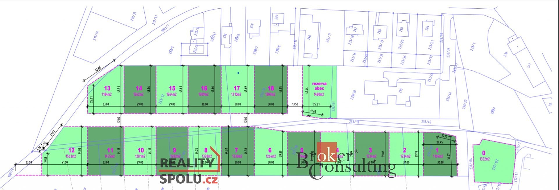 Prodej  stavebního pozemku 1 309 m², Přepychy, okres Rychnov nad Kněžnou