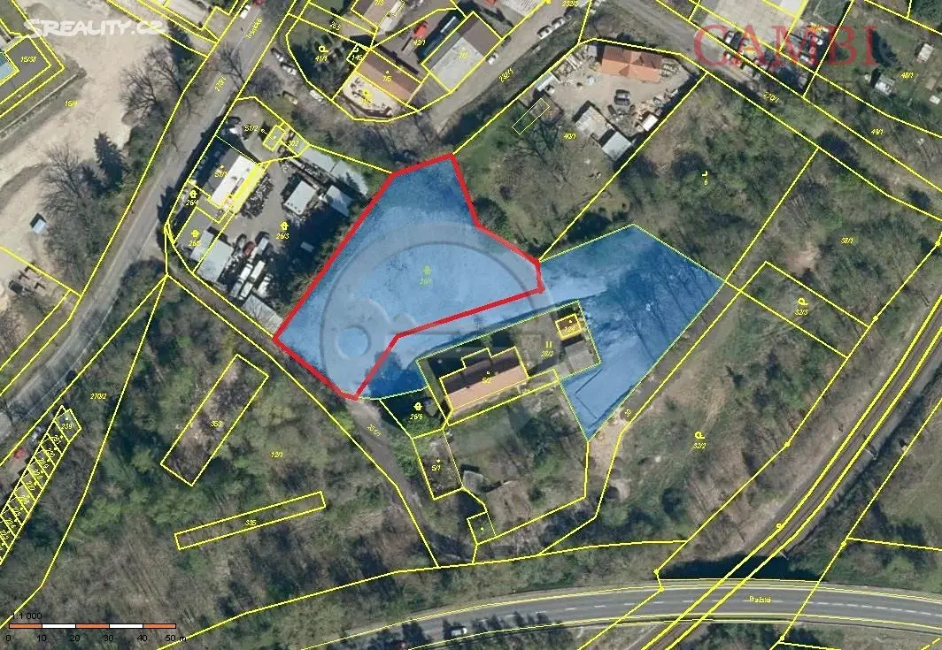 Prodej  komerčního pozemku 2 600 m², Cheb - Hradiště, okres Cheb
