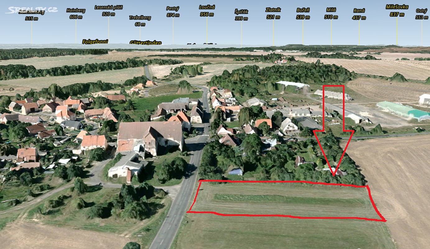 Prodej  pozemku 1 883 m², Svojetín, okres Rakovník