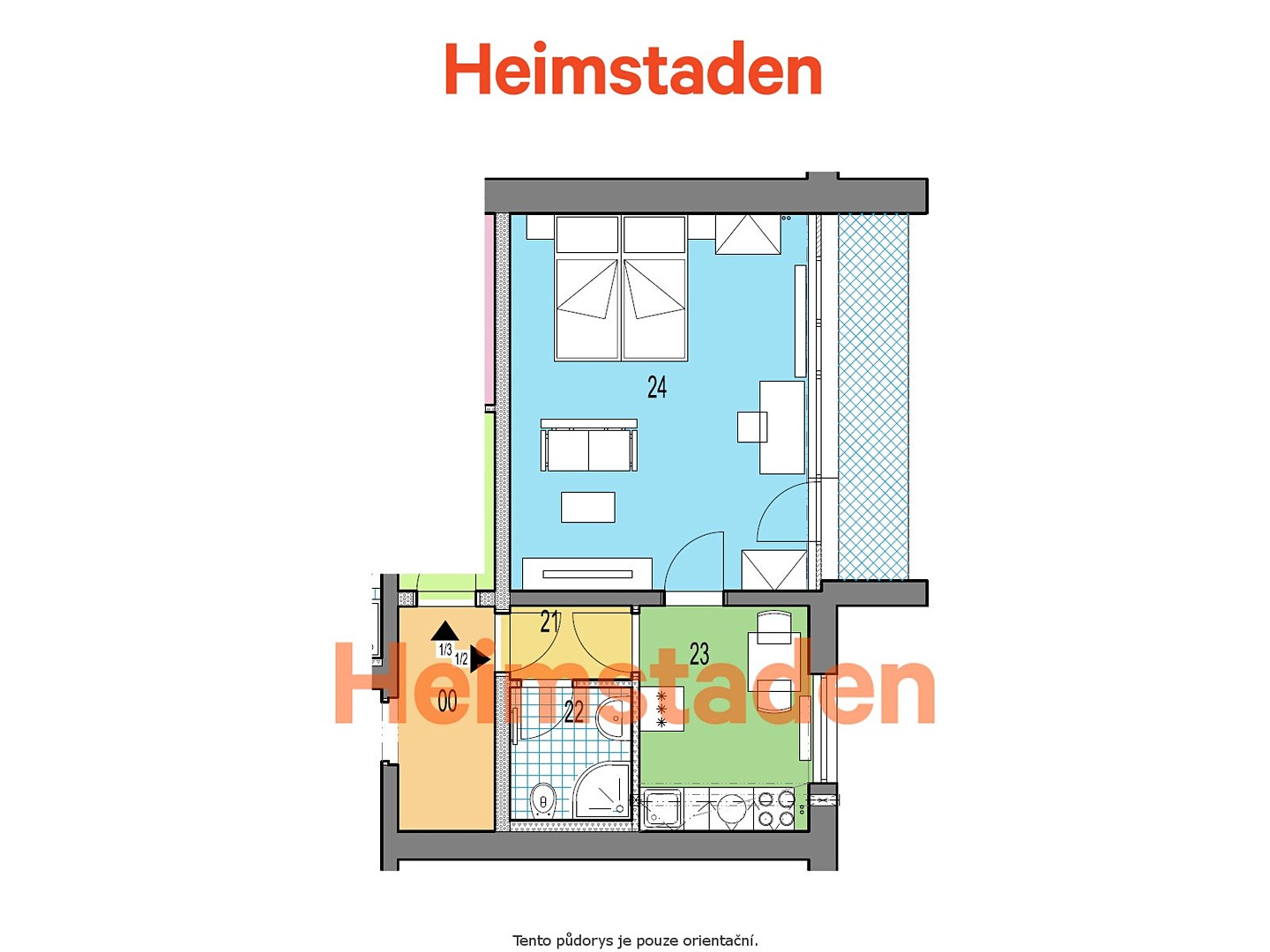 Pronájem bytu 1+1 32 m², Hornická, Havířov - Prostřední Suchá