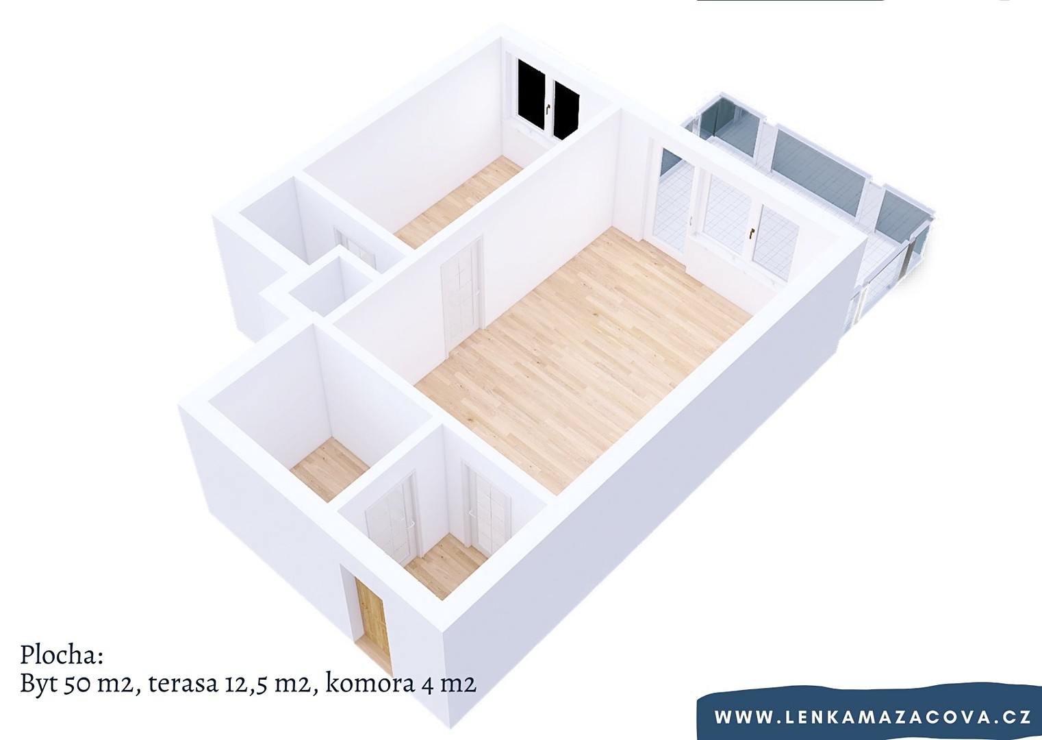 Pronájem bytu 2+kk 50 m², Na Tabulovém vrchu, Olomouc - Nová Ulice