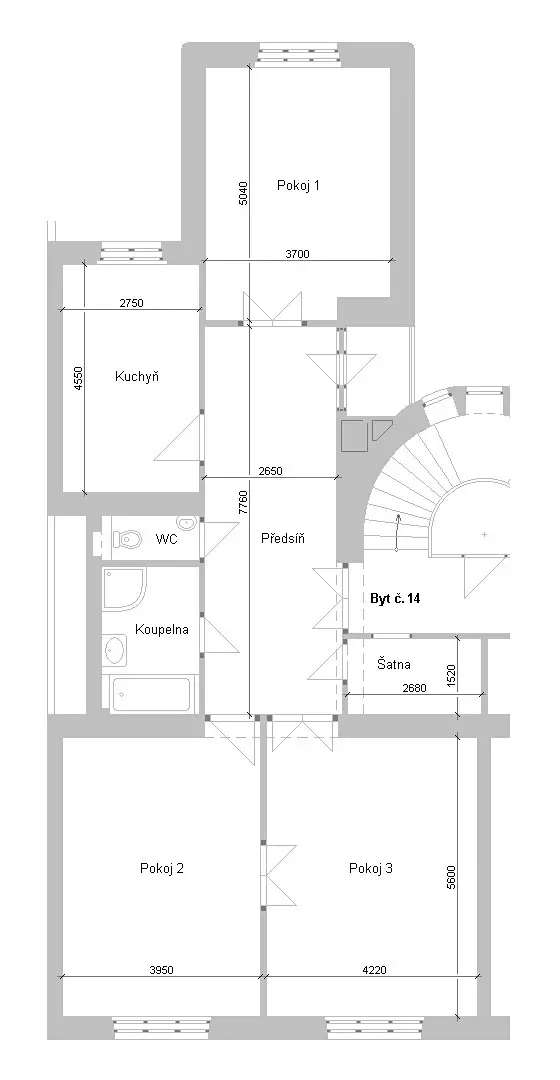 Pronájem bytu 3+1 112 m², Korunní, Praha 3 - Vinohrady