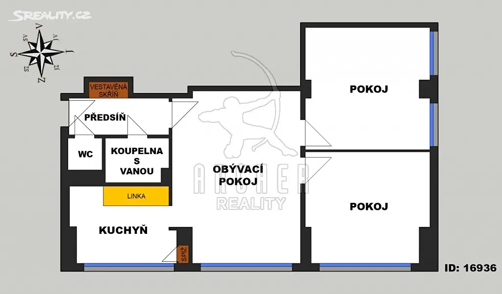 Prodej bytu 3+1 63 m², náměstí Republiky, Mladá Boleslav - Mladá Boleslav III
