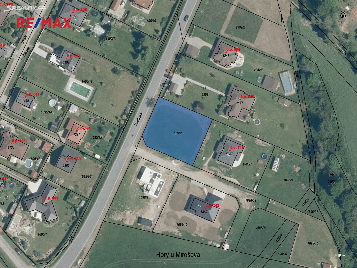 Prodej  stavebního pozemku 1 172 m², Mirošov, okres Rokycany