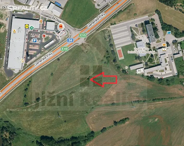 Prodej  komerčního pozemku 1 965 m², České Budějovice - České Budějovice 4, okres České Budějovice