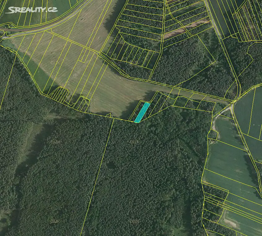 Prodej  lesa 1 278 m², Řípec, okres Tábor