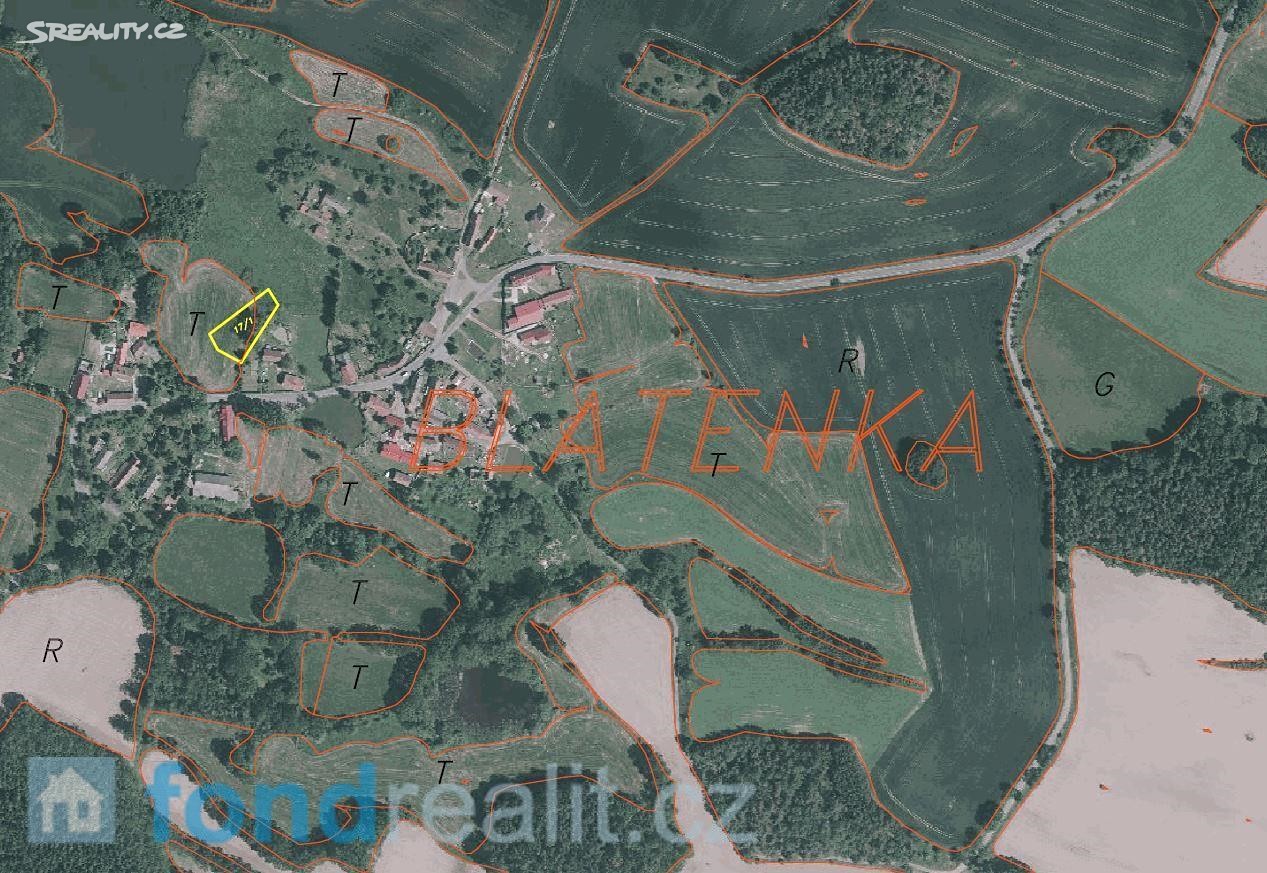Prodej  pozemku 1 708 m², Blatná - Blatenka, okres Strakonice