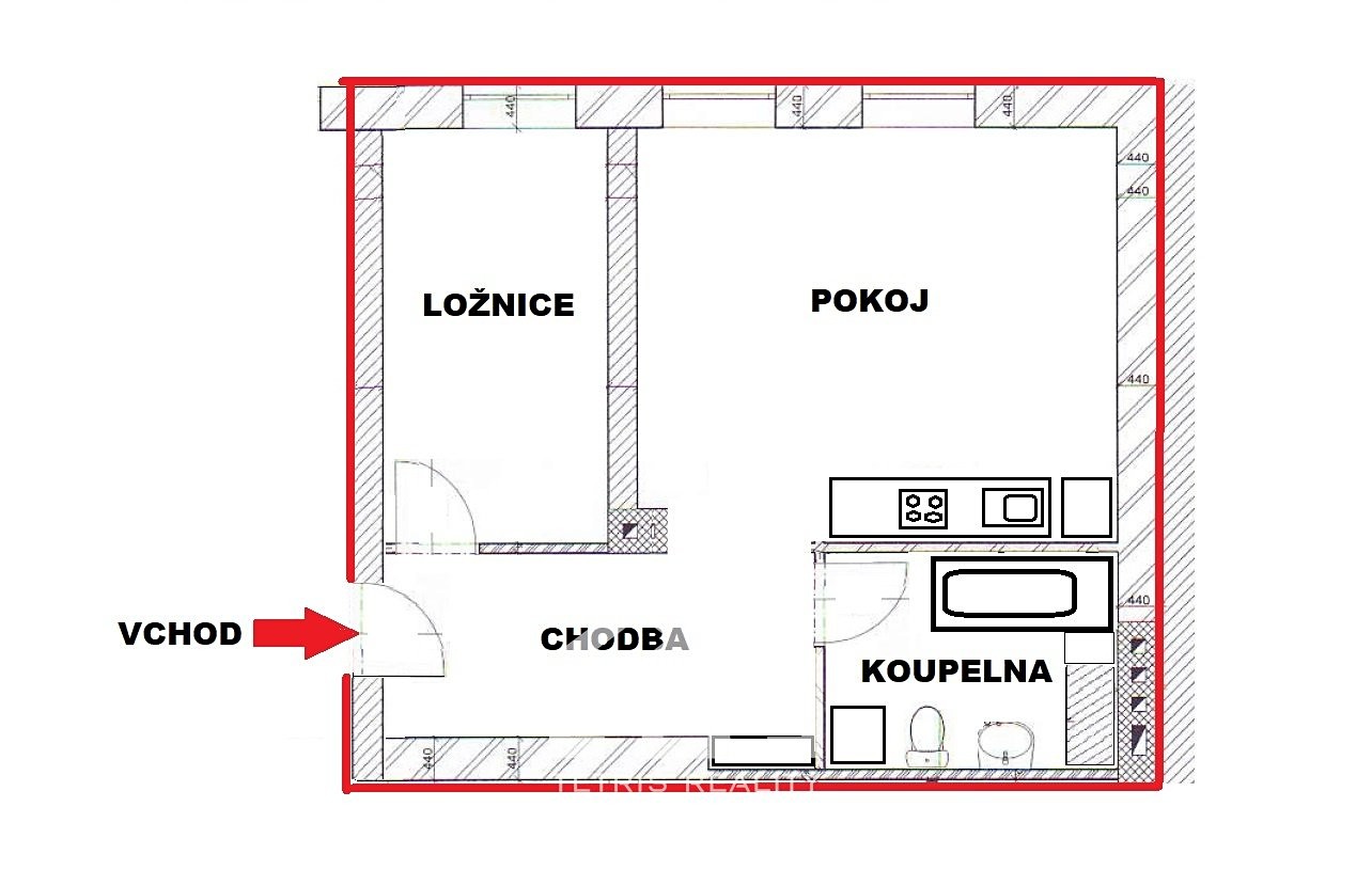 Pronájem bytu 2+kk 56 m², Husova, Ostrava - Moravská Ostrava