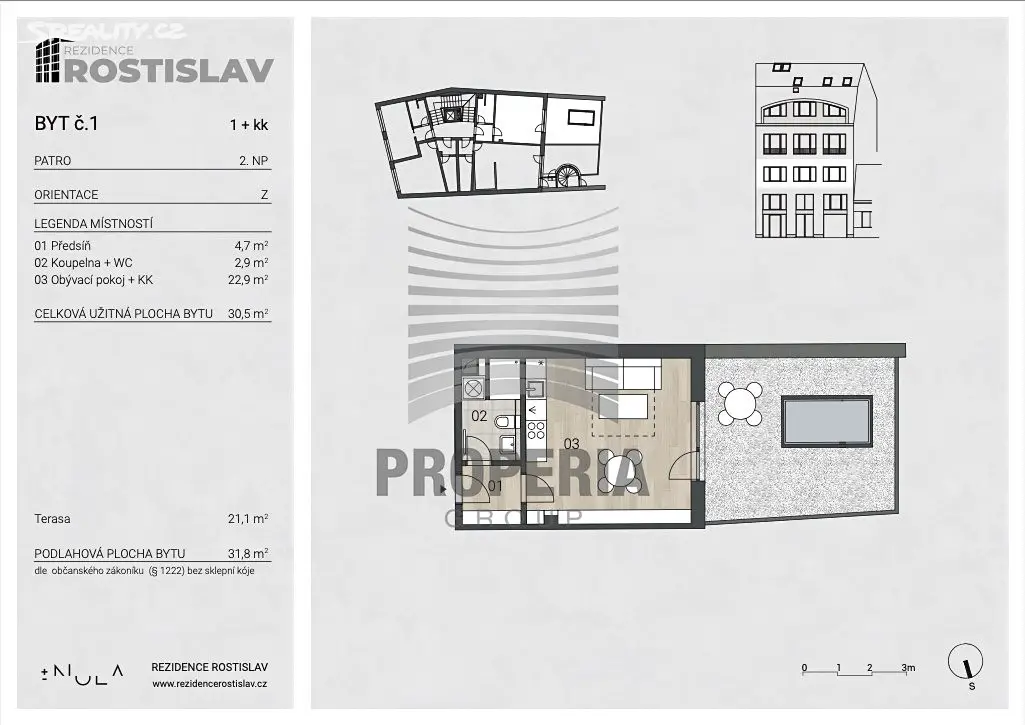 Prodej bytu 1+1 31 m², Rostislavovo náměstí, Brno - Královo Pole