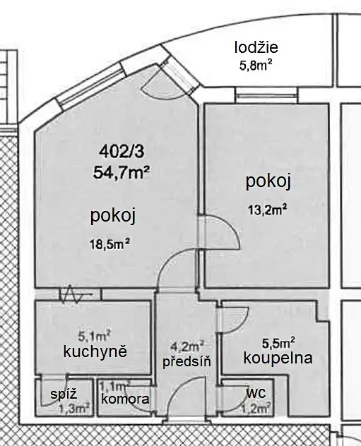 Prodej bytu 2+1 50 m², Palackého náměstí, Brozany nad Ohří