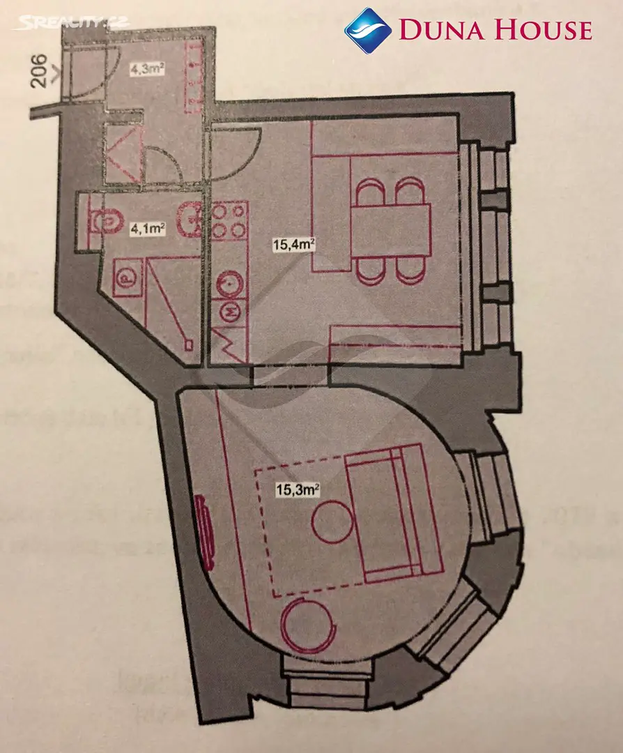 Prodej bytu 2+kk 41 m², Štěpánská, Praha 1 - Nové Město