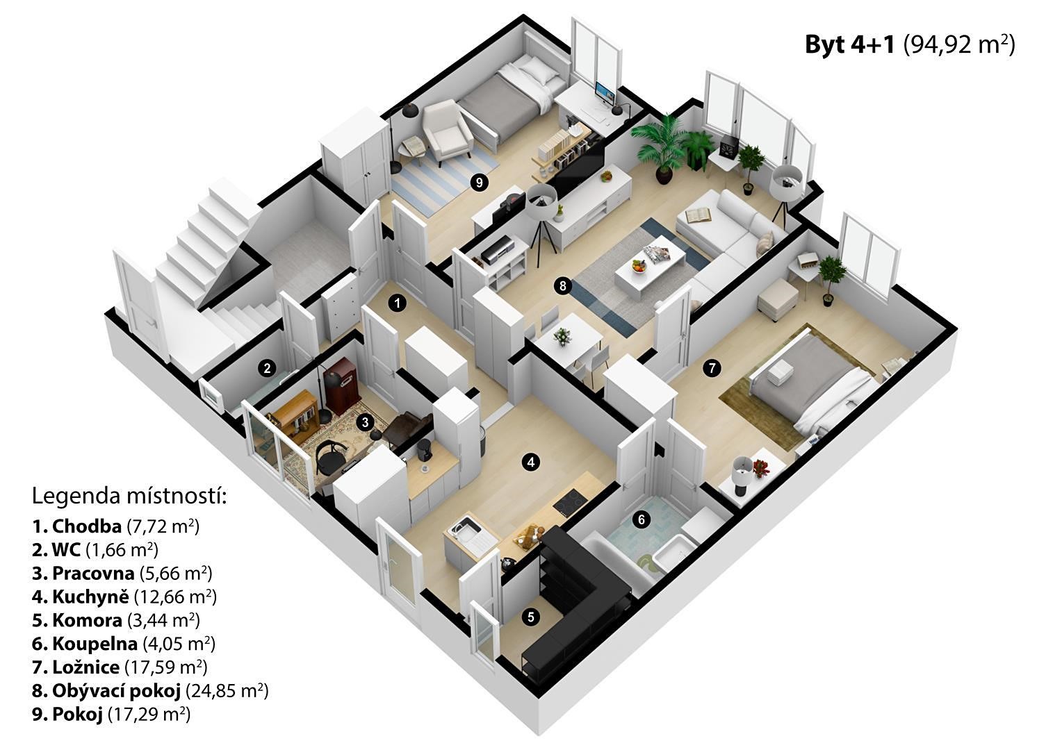 Prodej bytu 4+1 98 m², Fetrovská, Praha 6 - Dejvice