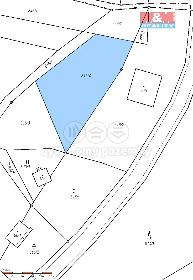 Prodej  stavebního pozemku 1 397 m², Krupka - Horní Krupka, okres Teplice