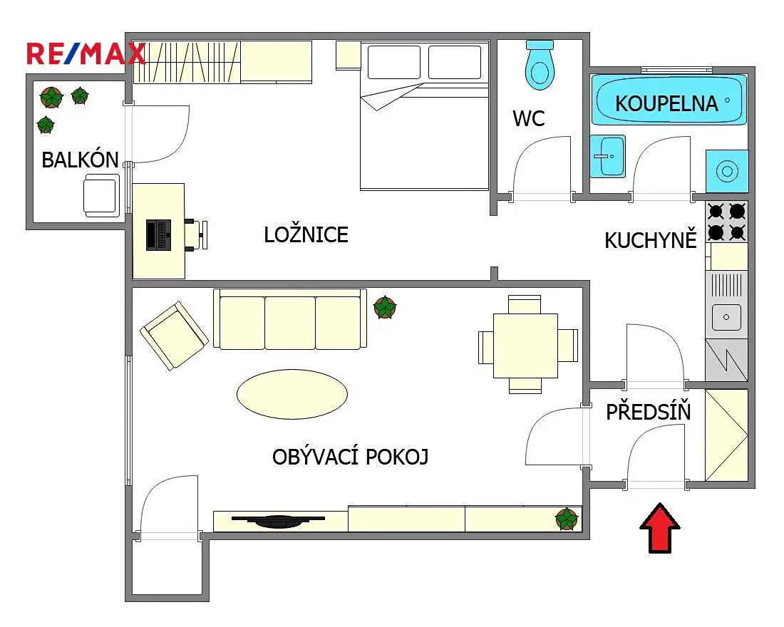 Pronájem bytu 2+kk 53 m², Biskupský dvůr, Praha 1 - Nové Město