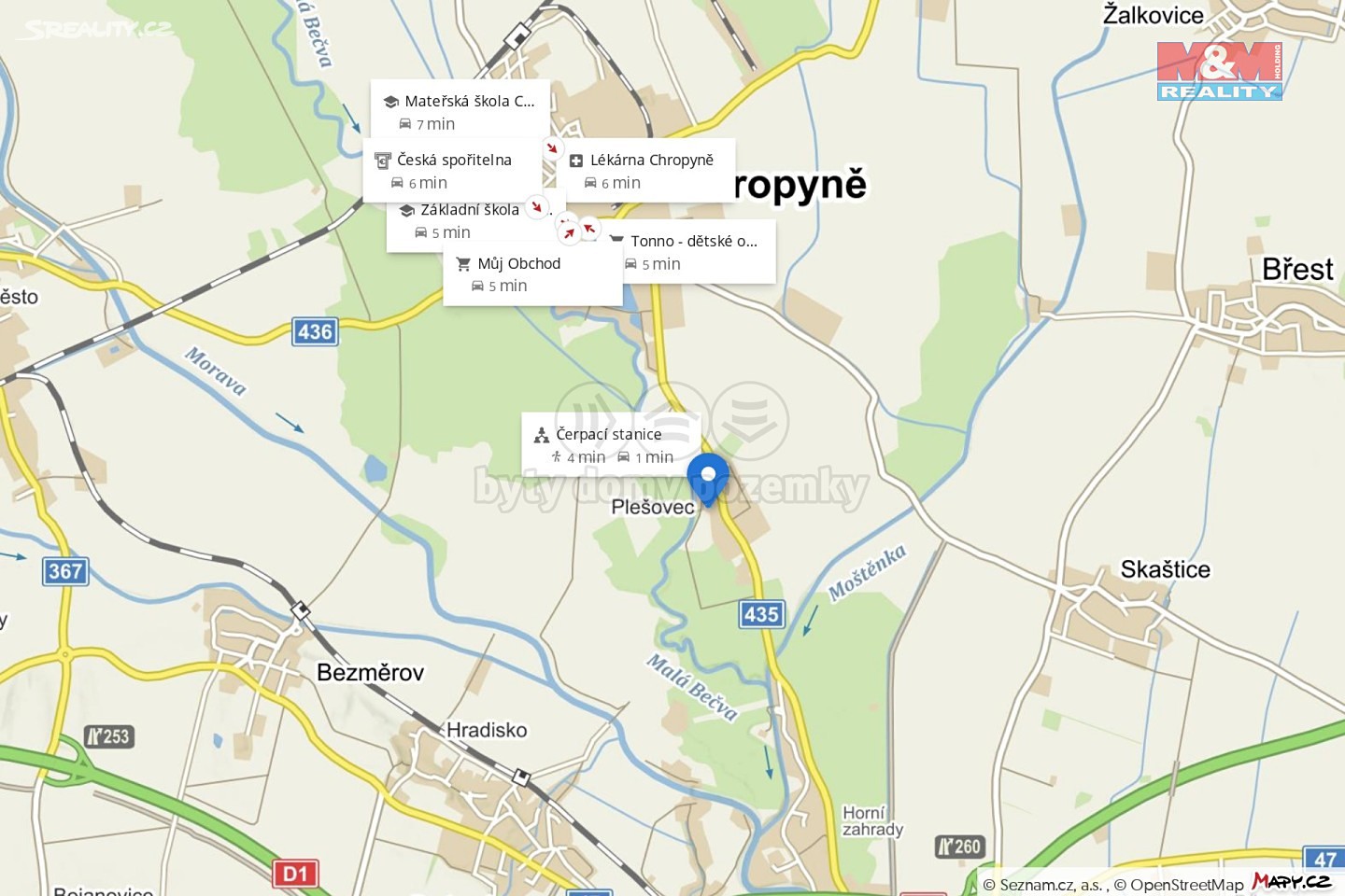 Prodej  zahrady 1 161 m², Chropyně - Plešovec, okres Kroměříž