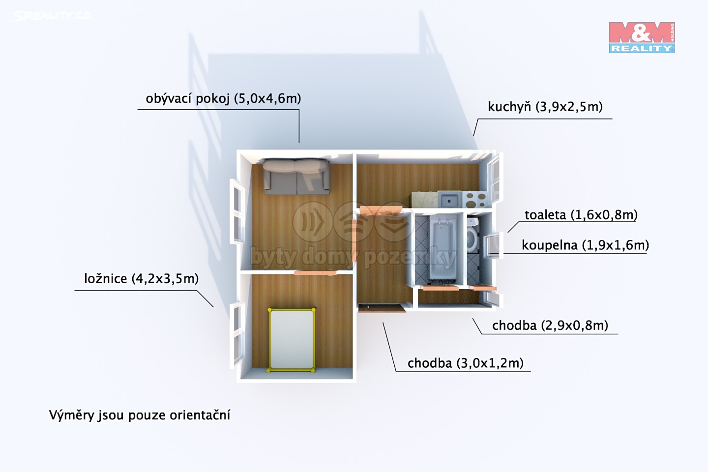 Pronájem bytu 2+1 63 m², Klatovy - Klatovy II, okres Klatovy