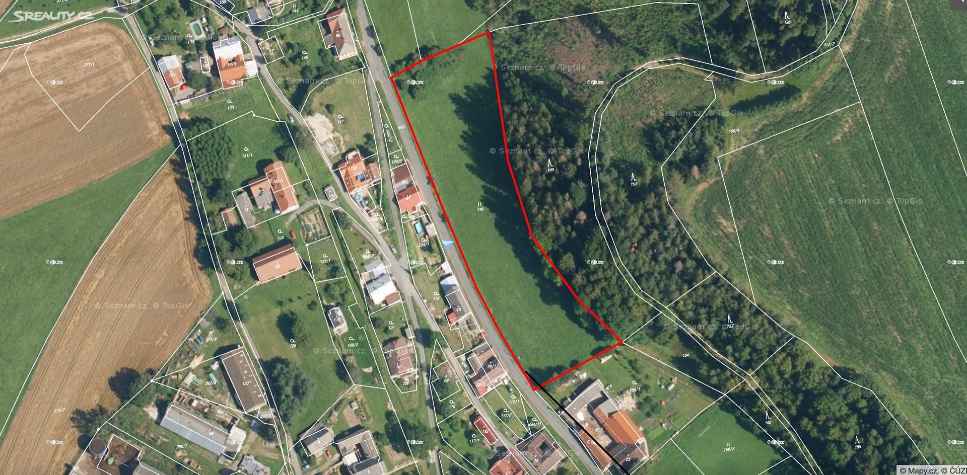 Prodej  stavebního pozemku 8 903 m², Polička, okres Svitavy