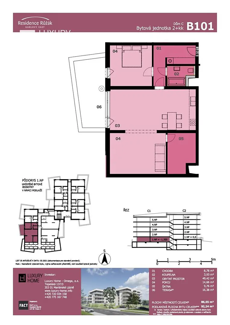 Prodej bytu 3+kk 92 m², Sedlecká, Karlovy Vary - Rybáře