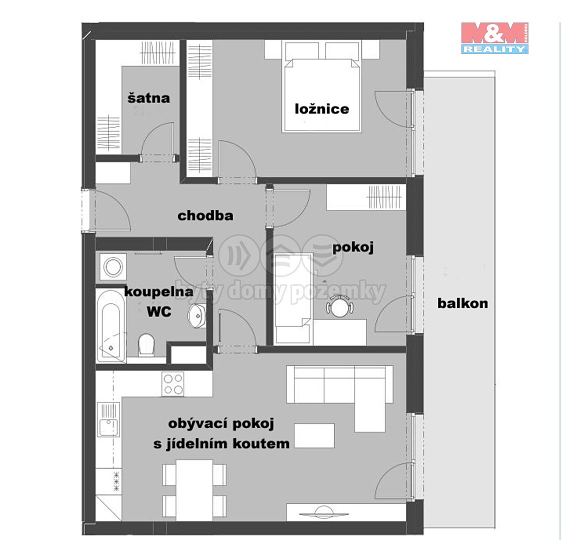 Pronájem bytu 3+kk 93 m², Lipická, Pelhřimov