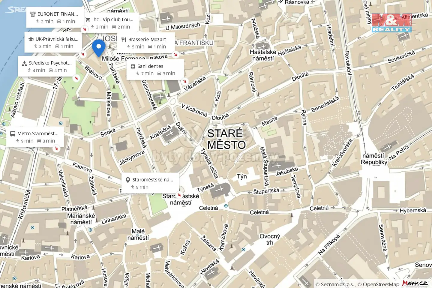 Pronájem bytu 5+1 322 m², Pařížská, Praha - Praha 1