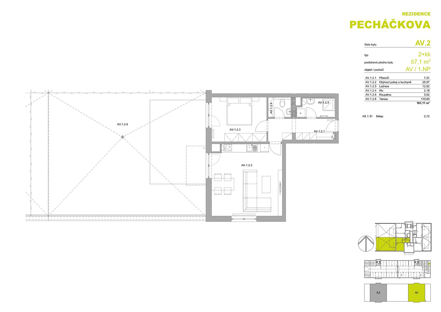 Prodej bytu 2+kk 164 m², Pecháčkova, Plzeň - Skvrňany