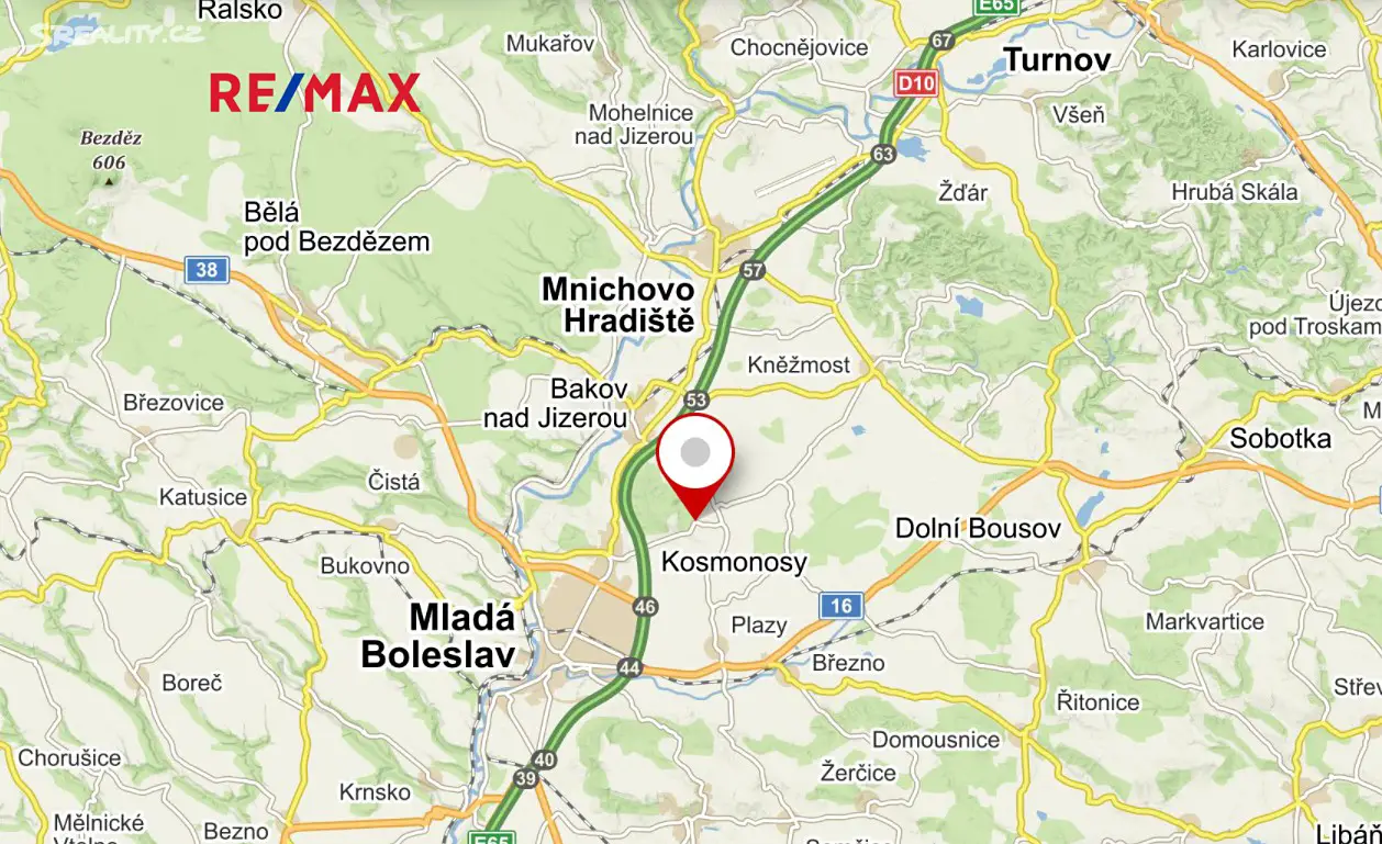 Prodej  stavebního pozemku 506 m², Kosmonosy, okres Mladá Boleslav