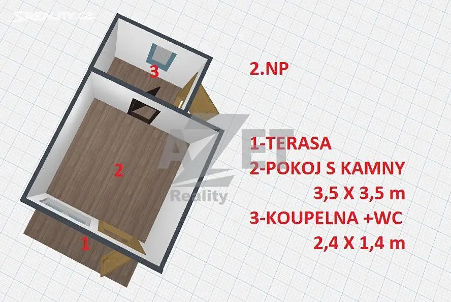 Prodej  chaty 35 m², pozemek 382 m², Bílovec - Stará Ves, okres Nový Jičín