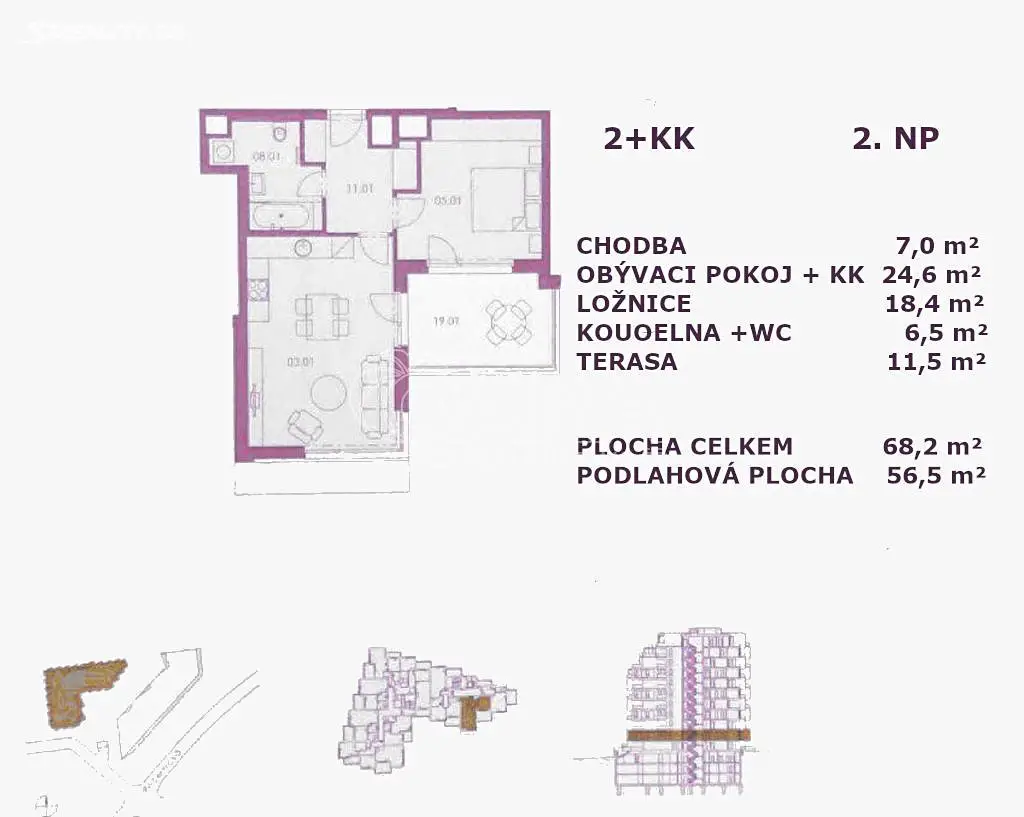 Prodej bytu 2+kk 57 m², Vinohradská, Praha 2 - Vinohrady