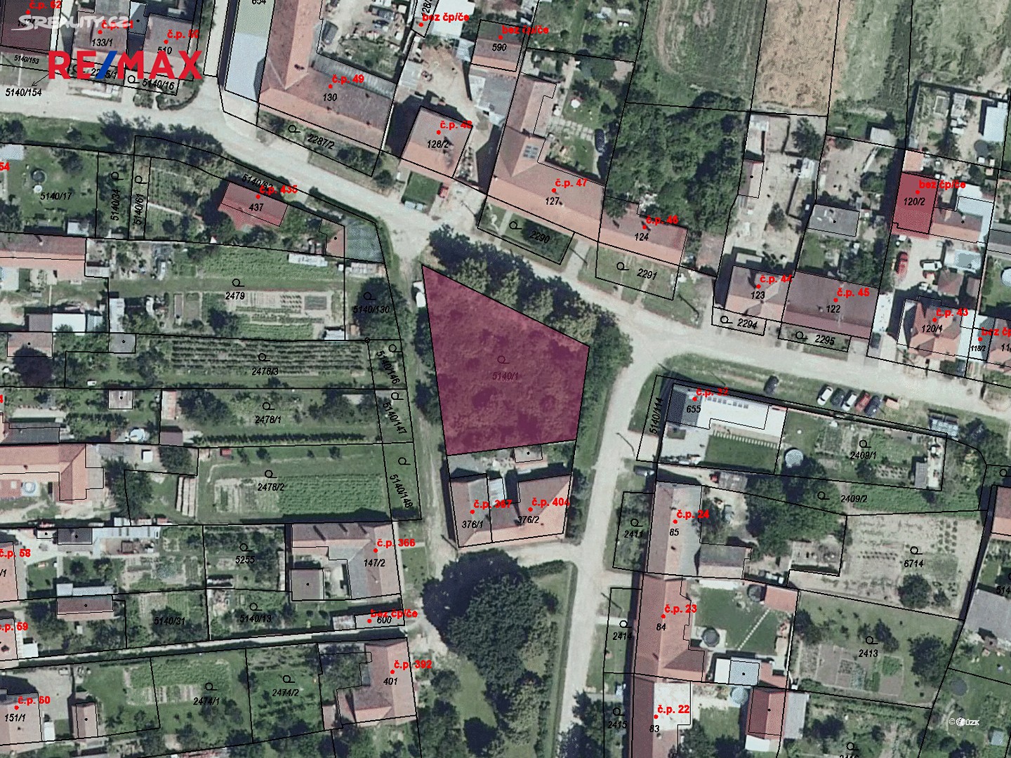 Prodej  stavebního pozemku 1 001 m², Vlasatice, okres Brno-venkov