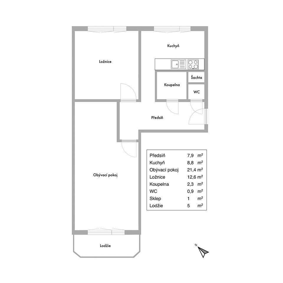 Prodej bytu 2+1 54 m², Tovární, Přerov - Přerov I-Město